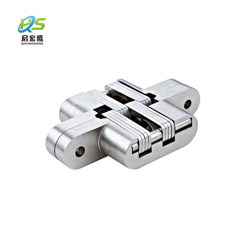 Black 180 Degree Zinc Alloy Invisible Furniture Door Hinges Adjustable Customized 60kg Soft Close Folding Cross Hidden Hinges