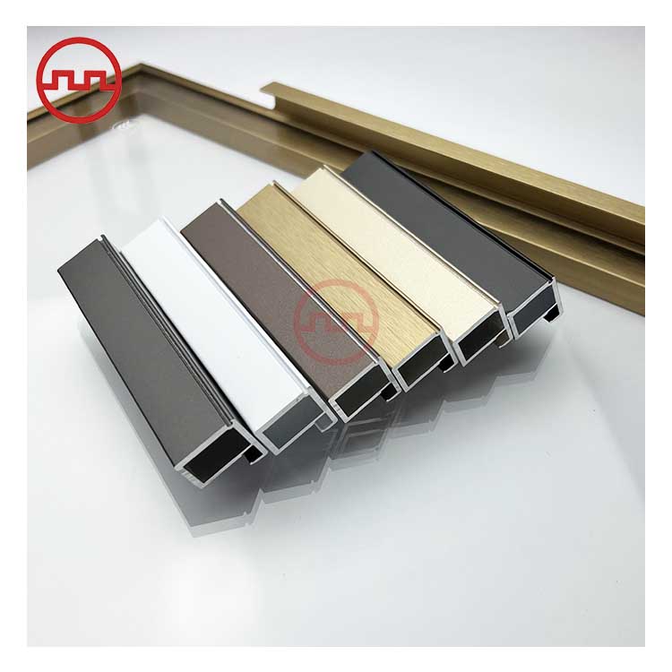 Custom Big Frame Aluminum Modern Furniture Wardrobe Door Profiles for Living Room Hotel Kitchen Cabinets Glass-Wardrobe Hardware