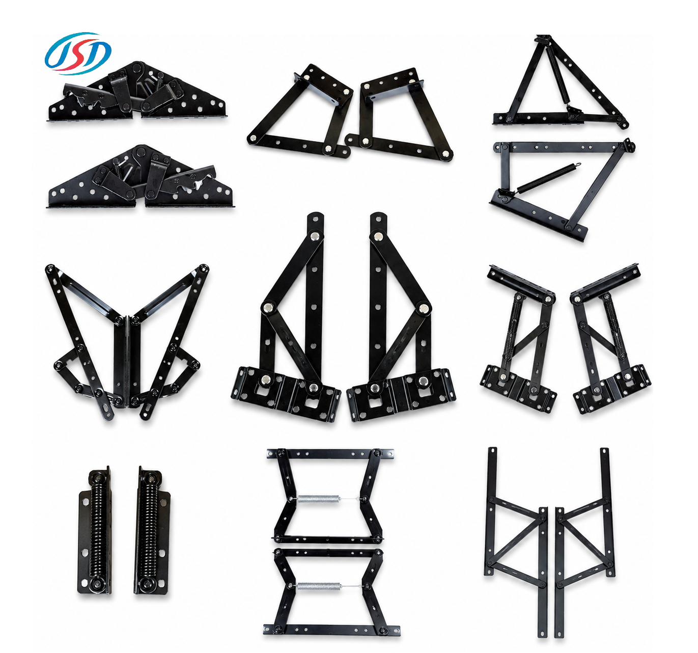 Jiashida Metal Storage Bed Lift Hinge Adjustable Folding Support Hardware For Bed Frame Suppliers