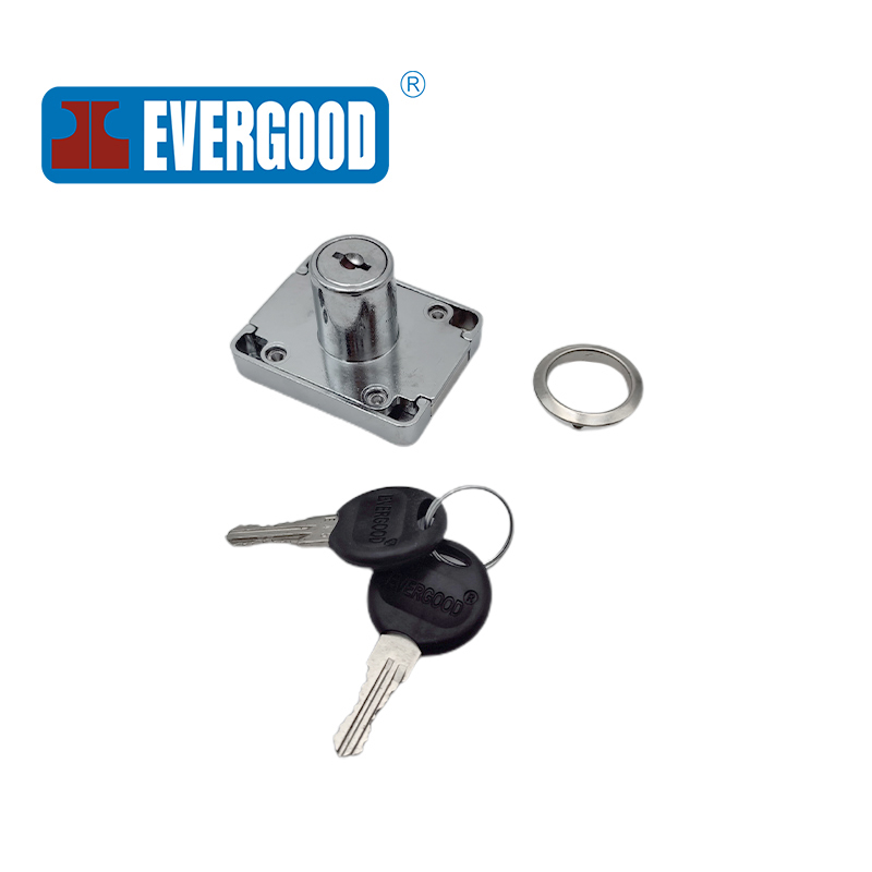 EVERGOOD 139-22 Zinc Alloy Drawer Safety Lock Durable Furniture Hardware Furniture Drawer Lock Office Table Drawer Lock