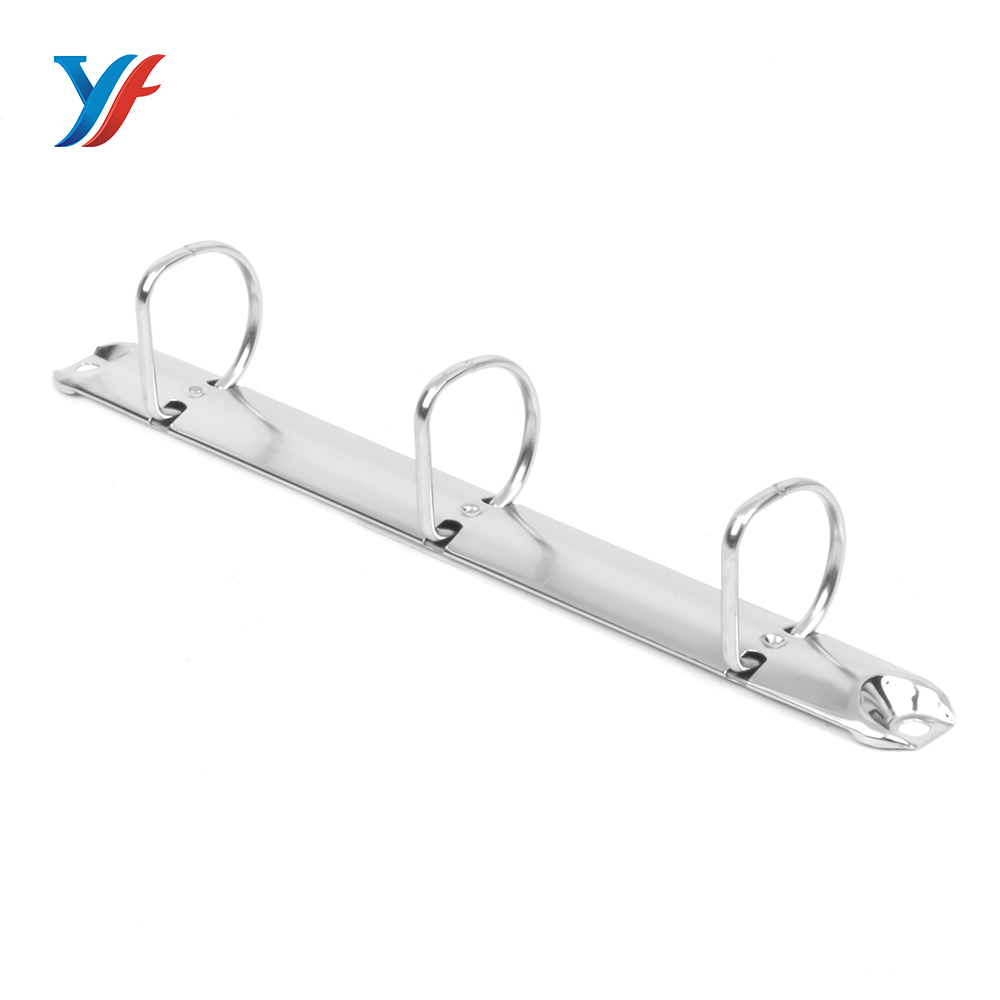 Hot Selling Silver Nickel Plated Metal 3 Ring Binder Mechanism Hardware Parts SGS Certified Brand New Insertion Clip
