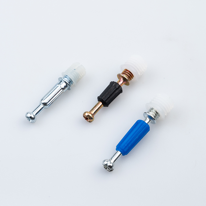 Furniture Fitting Mini Fix 3 In 1 Zinc Plated Steel Eccentric Cam Rod Bolt Dowel Pre-Inset Lock Connecting Fitting