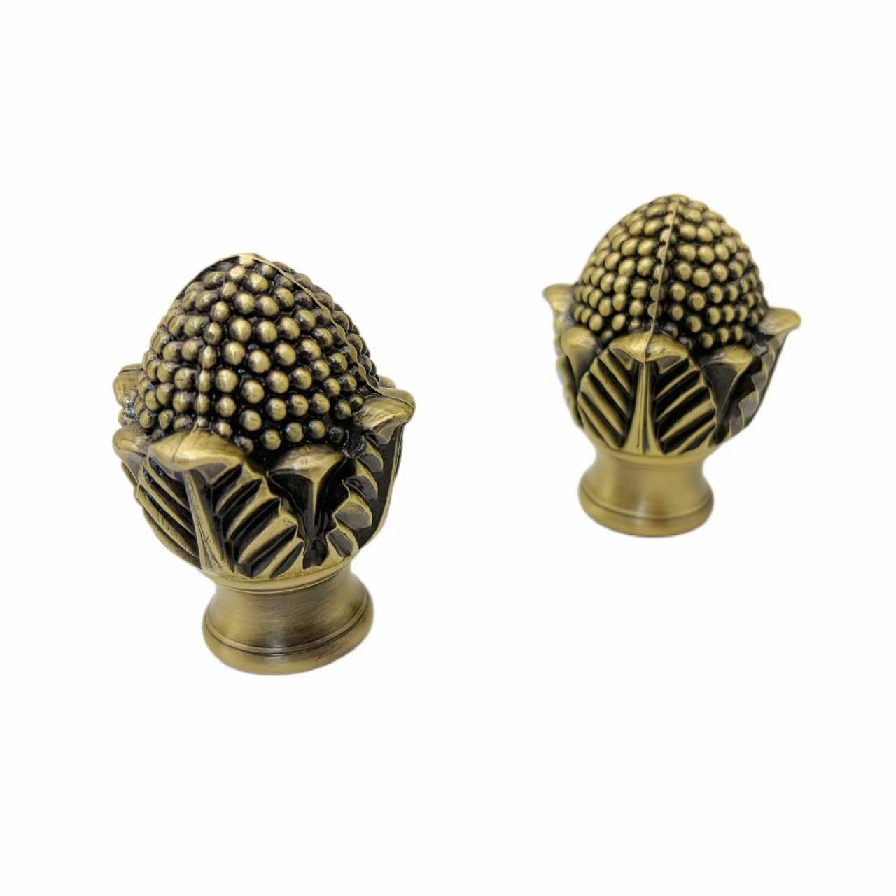 HEYUE Vintage Brass Floral Design Durable Decorative Bed Cap &amp; Frame Hardware with Easy Installation Model HY1228-29 From CN