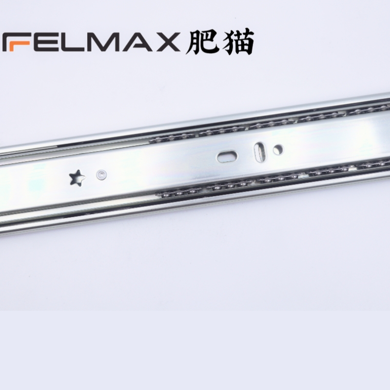 Felmax 45mm Width Silent Drawer Slides 21-30kg Load Capacity Heavy Duty Drawer Runners For Furniture Cabinets