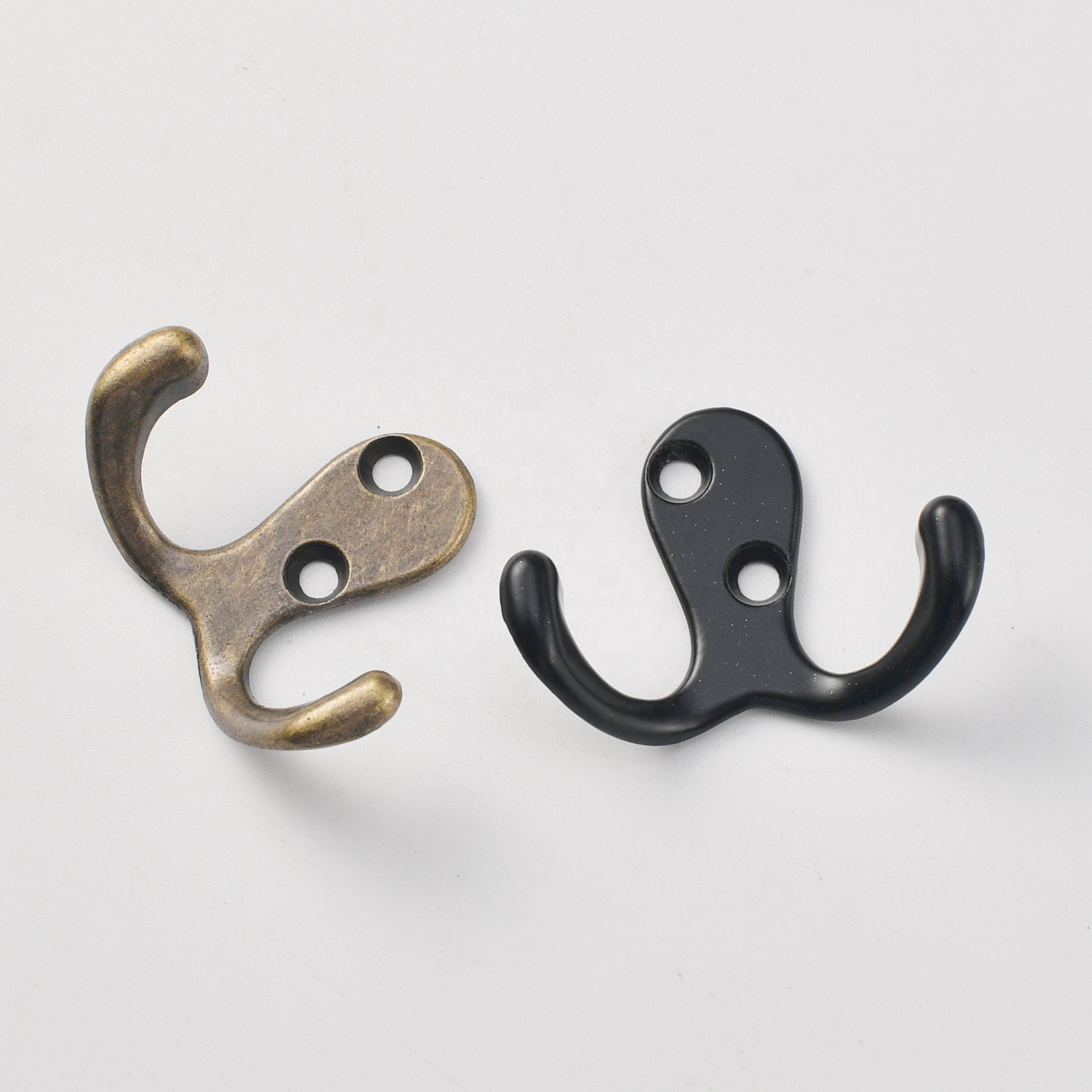 Zinc Alloy Black Spray Antique Furniture Hardware Wardrobe Clothing Fitting Room Door Back Wall Metal Coat Hat Coat Hook