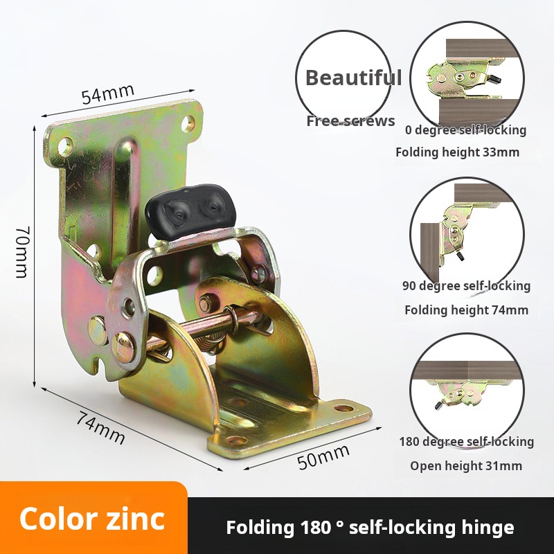 Furniture Hardware Accessories 180 Degrees Fold Table Hinge Folding Chair Fourniture Bed Hinges