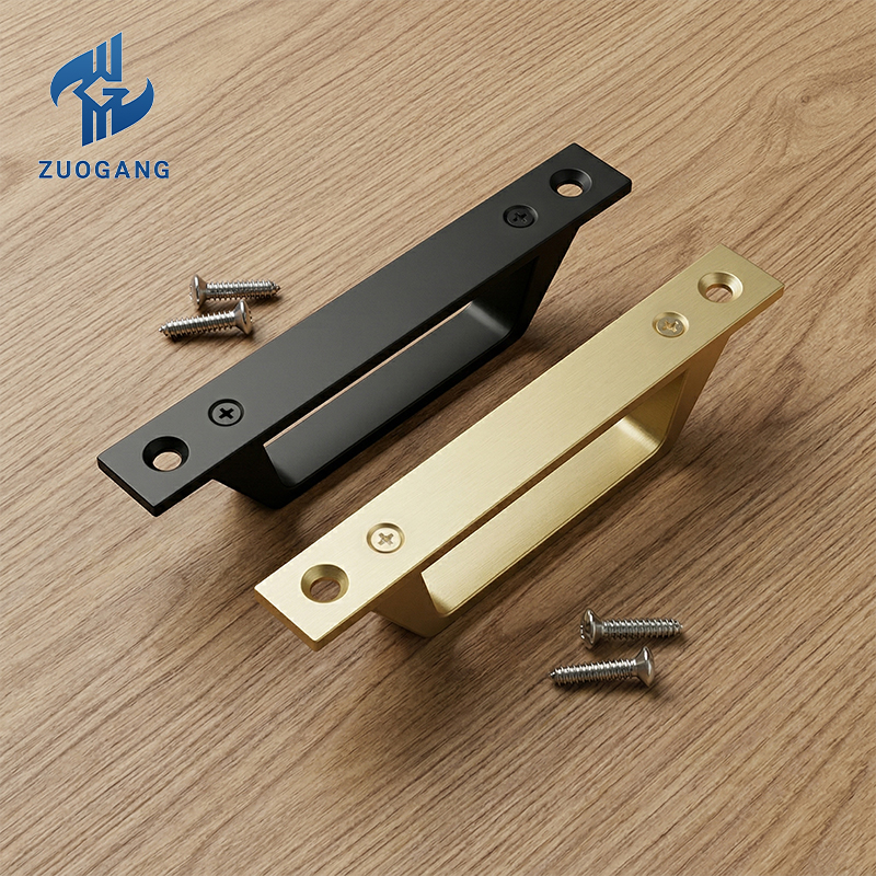 Modern Durable Aluminum Alloy T-Handle Cabinet Handle 20mm Height for Office Building Furniture-Zuogang