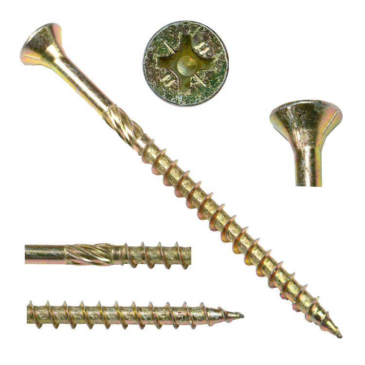 Customizable Wood Chipboard Screws Assortment Kit Self Tapping Zinc Plated Screws M3 M4 Thread Wood Drywall Furniture Cabinets