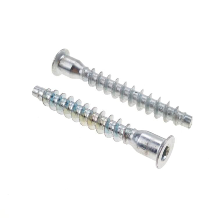 Hex Socket Flat Head Confirmat Screws for Furniture Fastener 5 mm Metal Zinc Finish