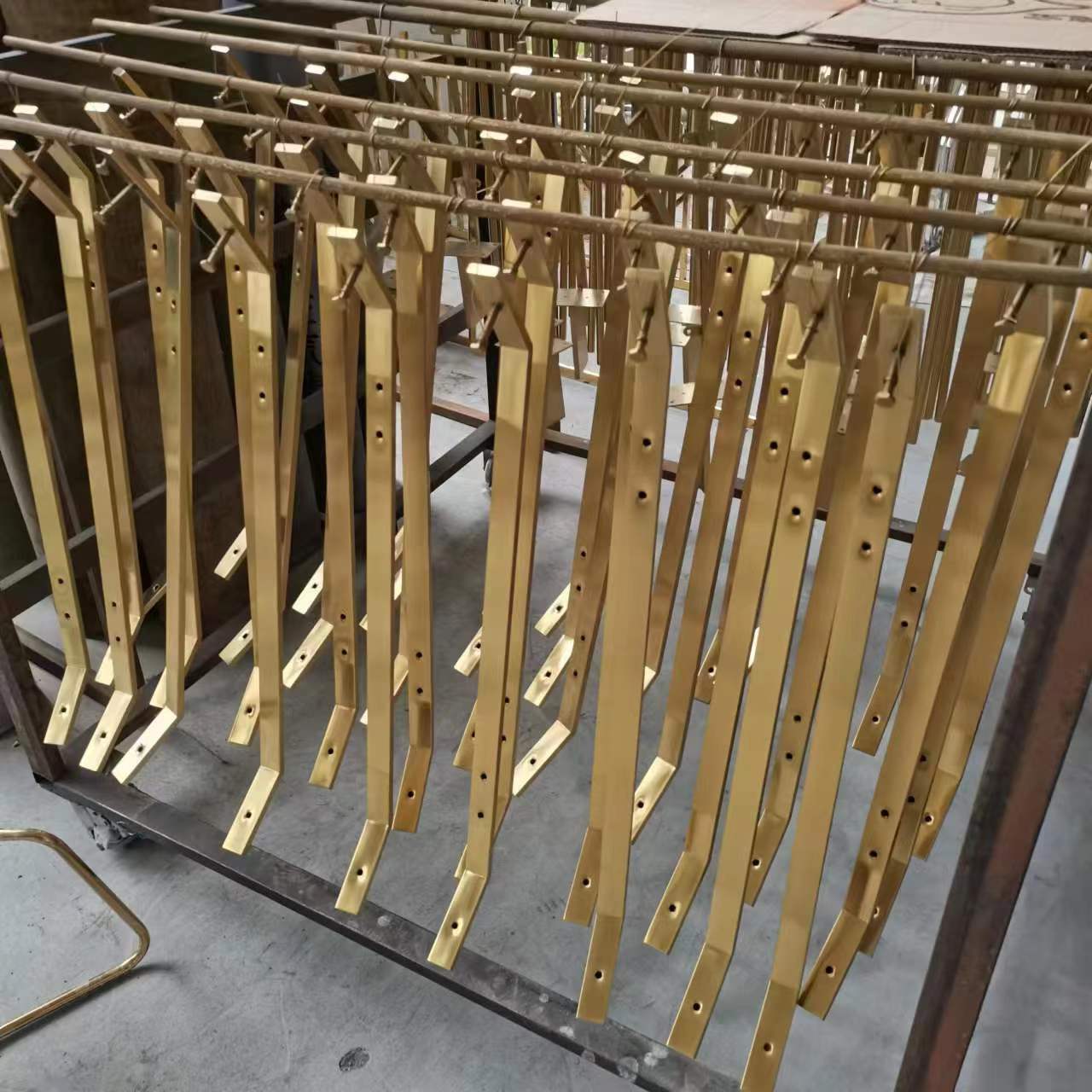 Greenstar Hardware 2023 Metal Stainless Steel Design Decoration Furniture Parts for Sofa Frame Use in Gold PVD Electroplated