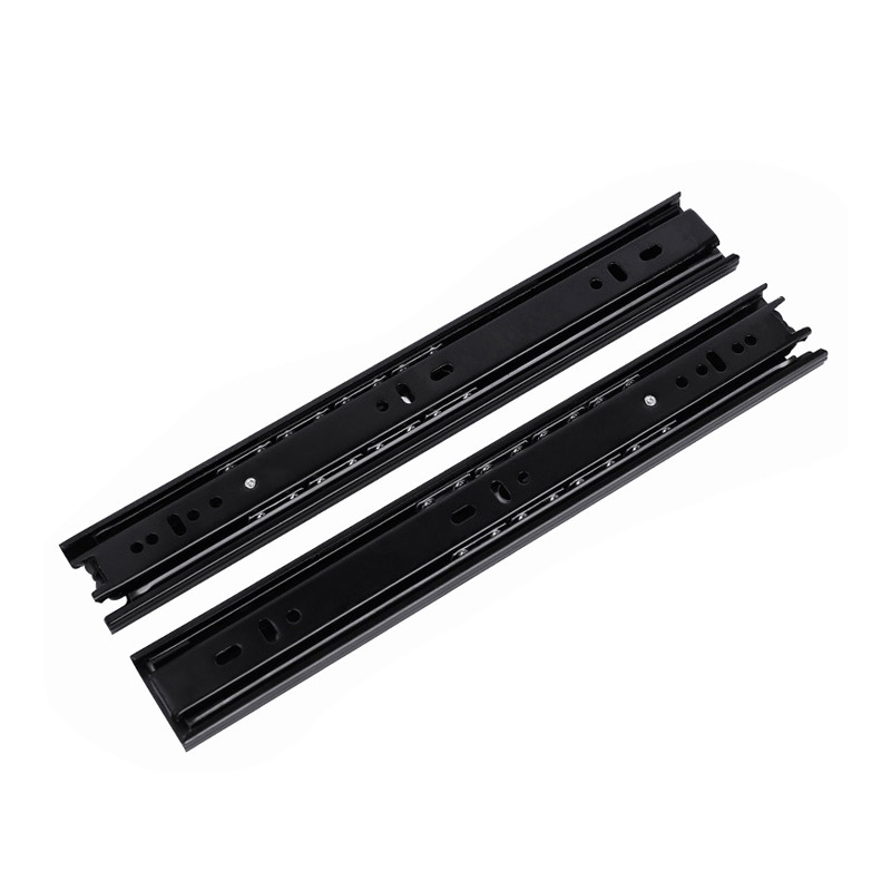 Furniture Drawer Slides, 3-Section Full Extension Ball Bearing Drawer Runners, Heavy Duty Side Mount Rails For Kitchen Cabinets