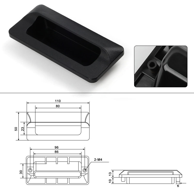 Kete LS122 Cabinet Stainless Steel Pull Handle Electrical Industrial Cabinets Drawer Door Handles