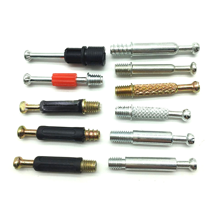 Iron Steel Zinc Alloy Quick Assembly Connceting Cam Connector Bolt Plastic Inserted