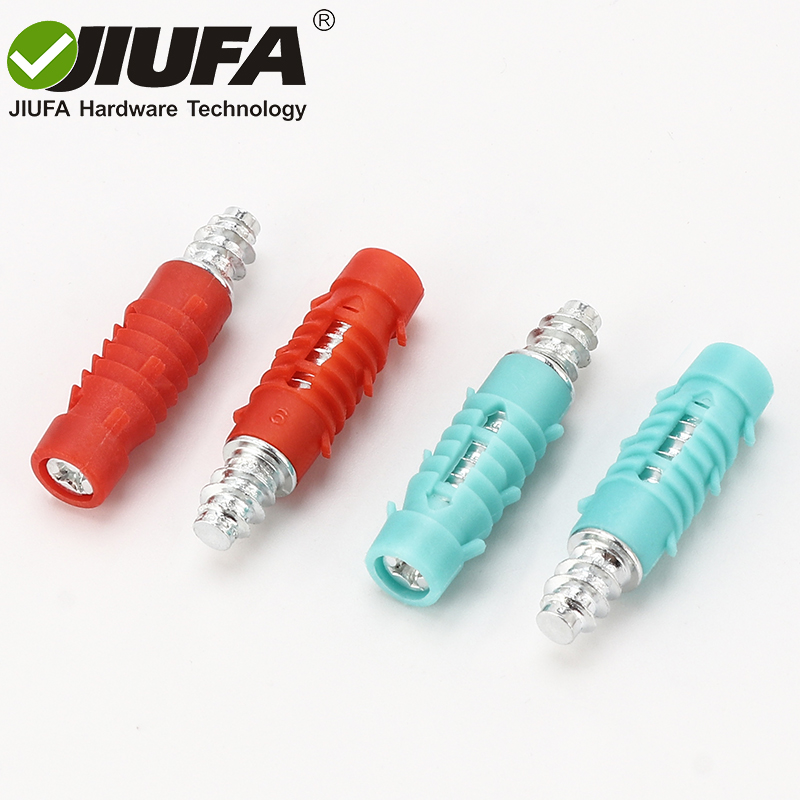 JIUFA 2 in 1 Invisible Furniture Hardware Connector Fitting Wardrobe Without Hole Simple Panel Furniture Fitting
