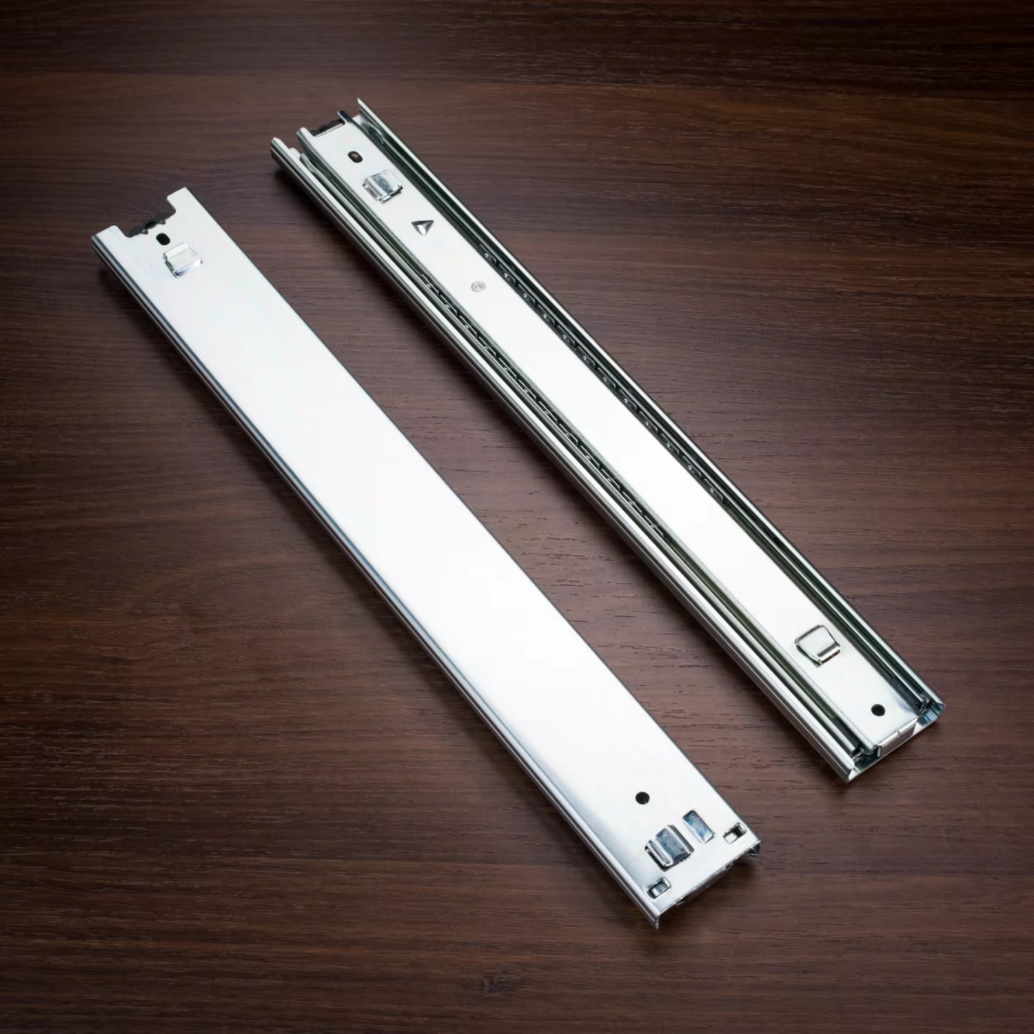 Steel Cabinet 45mm 100lbs Heavy Duty Full Extension Ball Bearing Drawer Slide with Bayonet for Office/Hotel Apartment