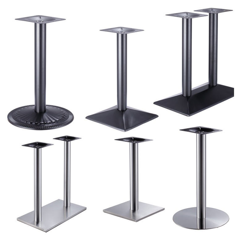 Custom Table Bases Modern Industrial Round Restaurant X Legs Cast Iron Frames Coffee Dinning Metal Steel Table Bases for Table