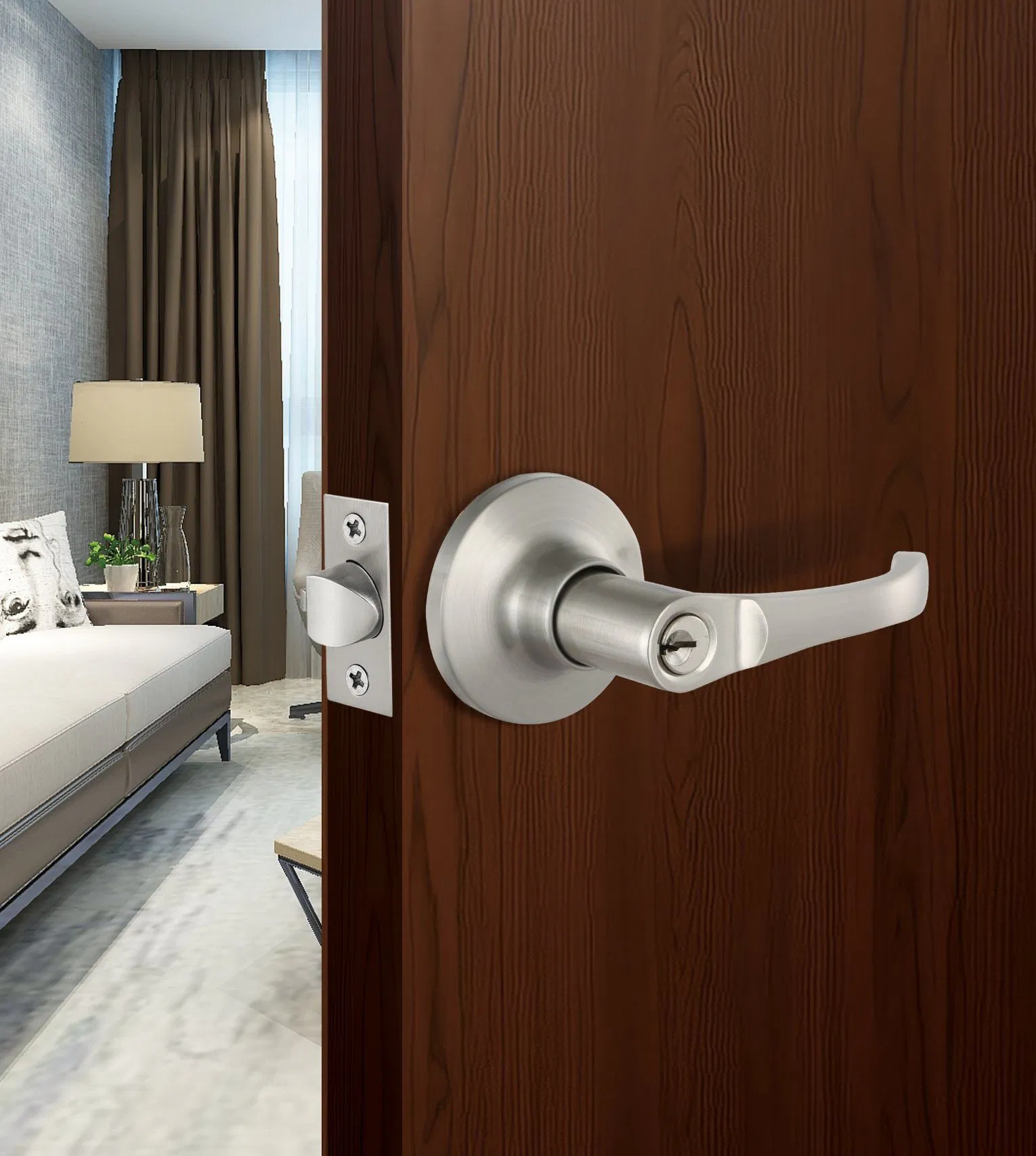 Decorative Zinc Alloy Lock for Wardrobes and Display Cases Furniture Hardware