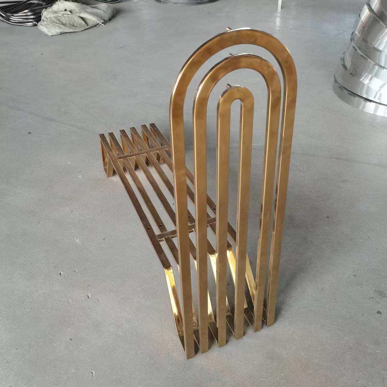 Greenstar Hardware 2023 Metal Stainless Steel Design Decoration Furniture Parts for Sofa Frame Use in Gold PVD Electroplated
