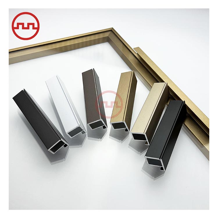 Custom Big Frame Aluminum Modern Furniture Wardrobe Door Profiles for Living Room Hotel Kitchen Cabinets Glass-Wardrobe Hardware