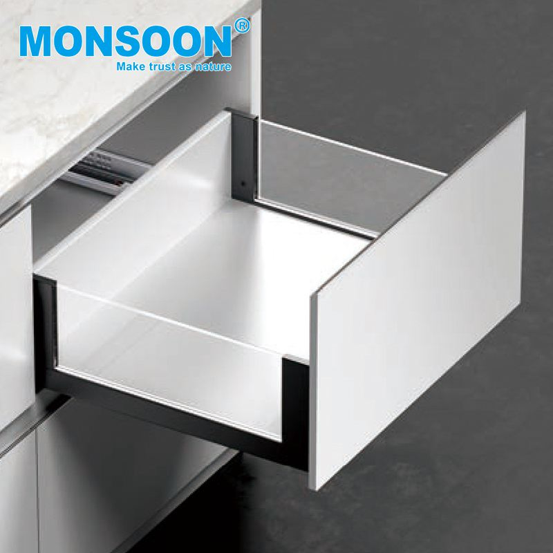 Furniture Hardware Kitchen Cabinet Telescopic Channel Metal Undermount Drawer Slide Extension Legrabox Soft Closing Glass Box Drawer Systems