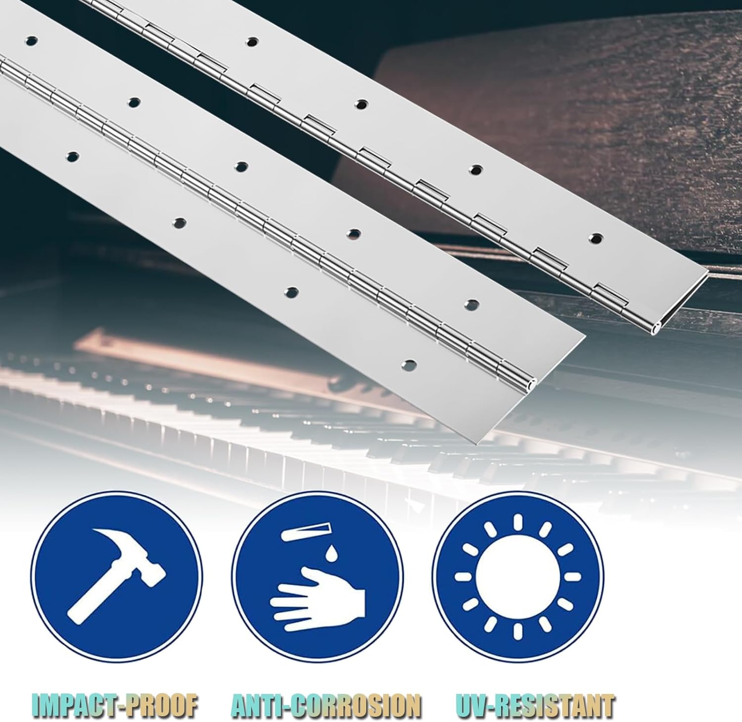 Spot Wholesale Oem Customizable Stainless Steel 201 304 316 Continuous Long Piano Hinge Kitchen Box Furniture