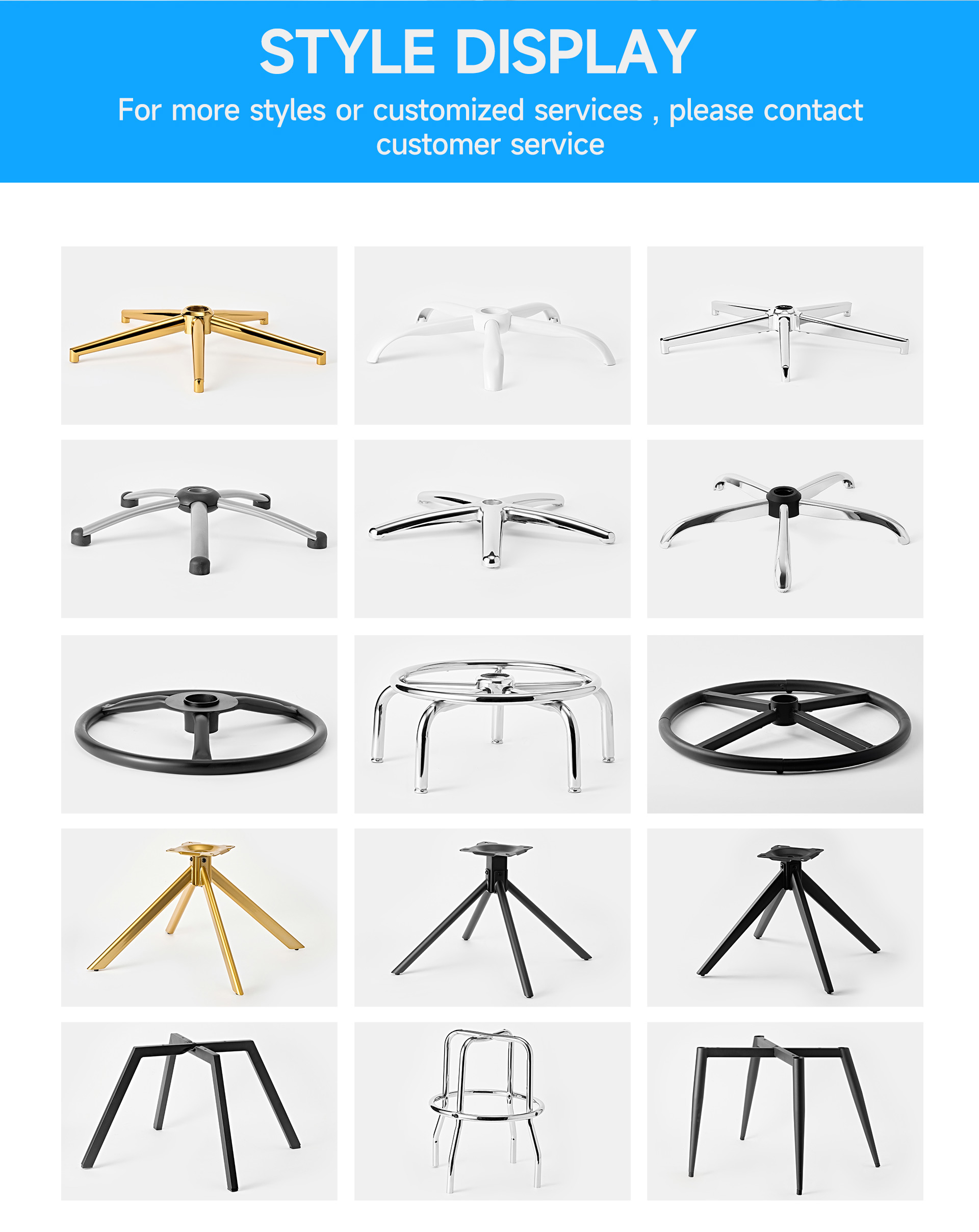 Customizable Durable Modern Dining Chair Parts Removal Structure Iron Black Coated Heavy Hardware Chair Leg Strap Swivel Plate