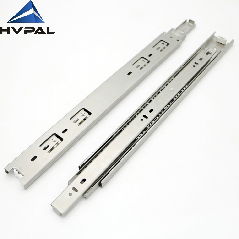 Stainless Steel Factory Direct Triple Full Extension Slide Furniture Telescopic Drawer Cabinet Rails
