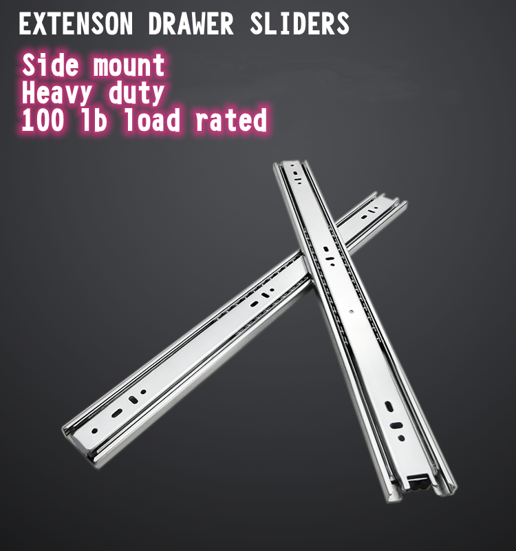 Telescopic channel drawer slides detail 2