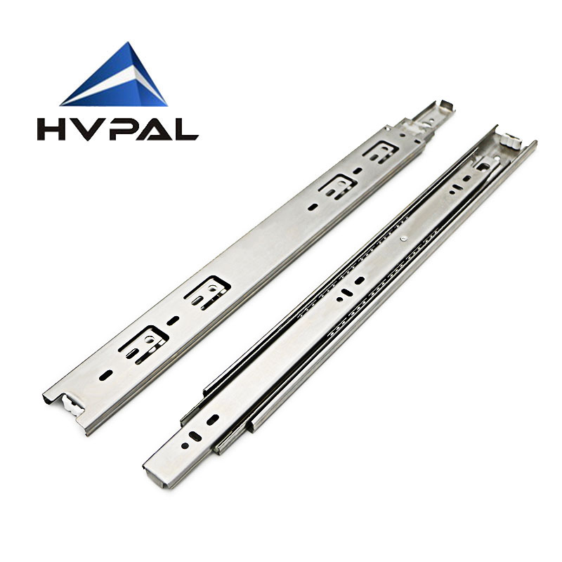 Stainless Steel Factory Direct Triple Full Extension Slide Furniture Telescopic Drawer Cabinet Rails