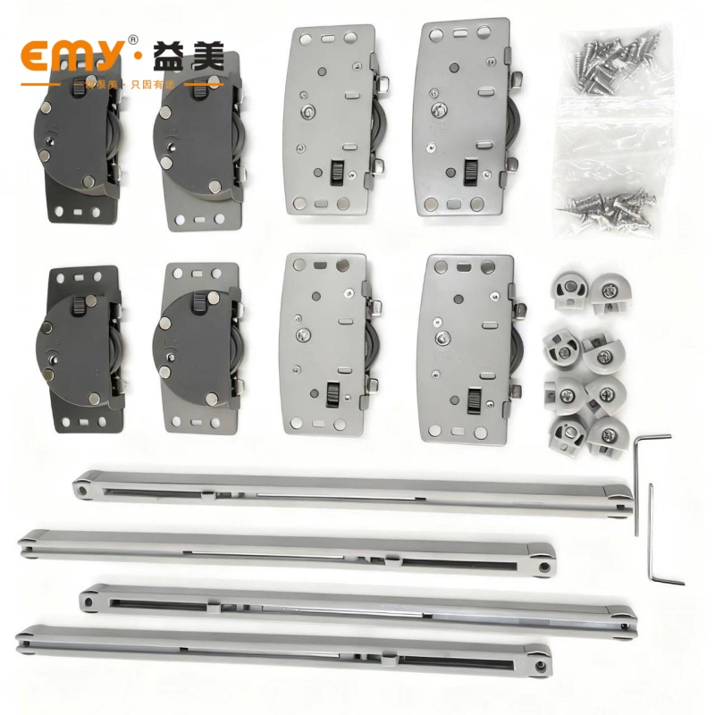 High Quality Iron Furniture Hardware Heavy Duty Modern Sliding Door Soft Close System Damper Screw for Bedroom Kitchen