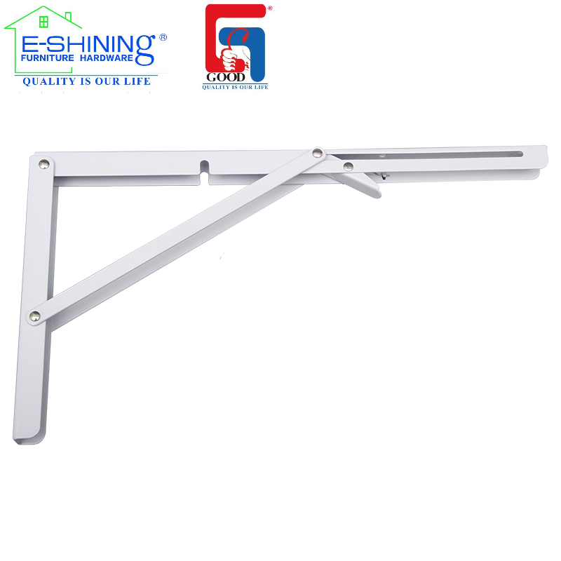 White Folding Bracket Shelf Application