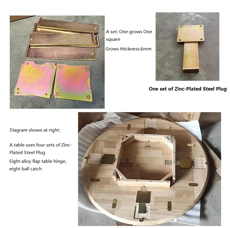 Durable Steel Connector for Robust Zinc-Plated Table Assembly