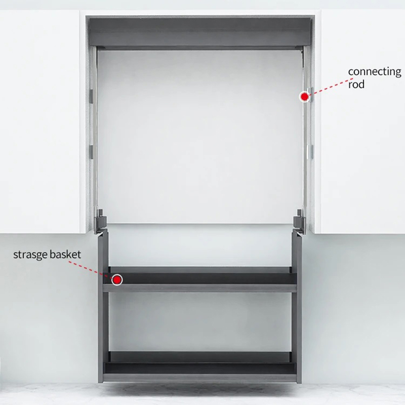 Hardware Kitchen Accessories Lift System Vertical Elevator Pull Down Shelf Electric Lift Kitchen Basket Storage