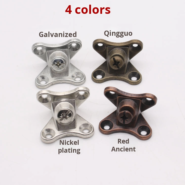 Modern Red Ancient Zinc Alloy No-Drill Butterfly Angle Bracket Supports Three-in-One Wood Board Partition Fastener for Furniture