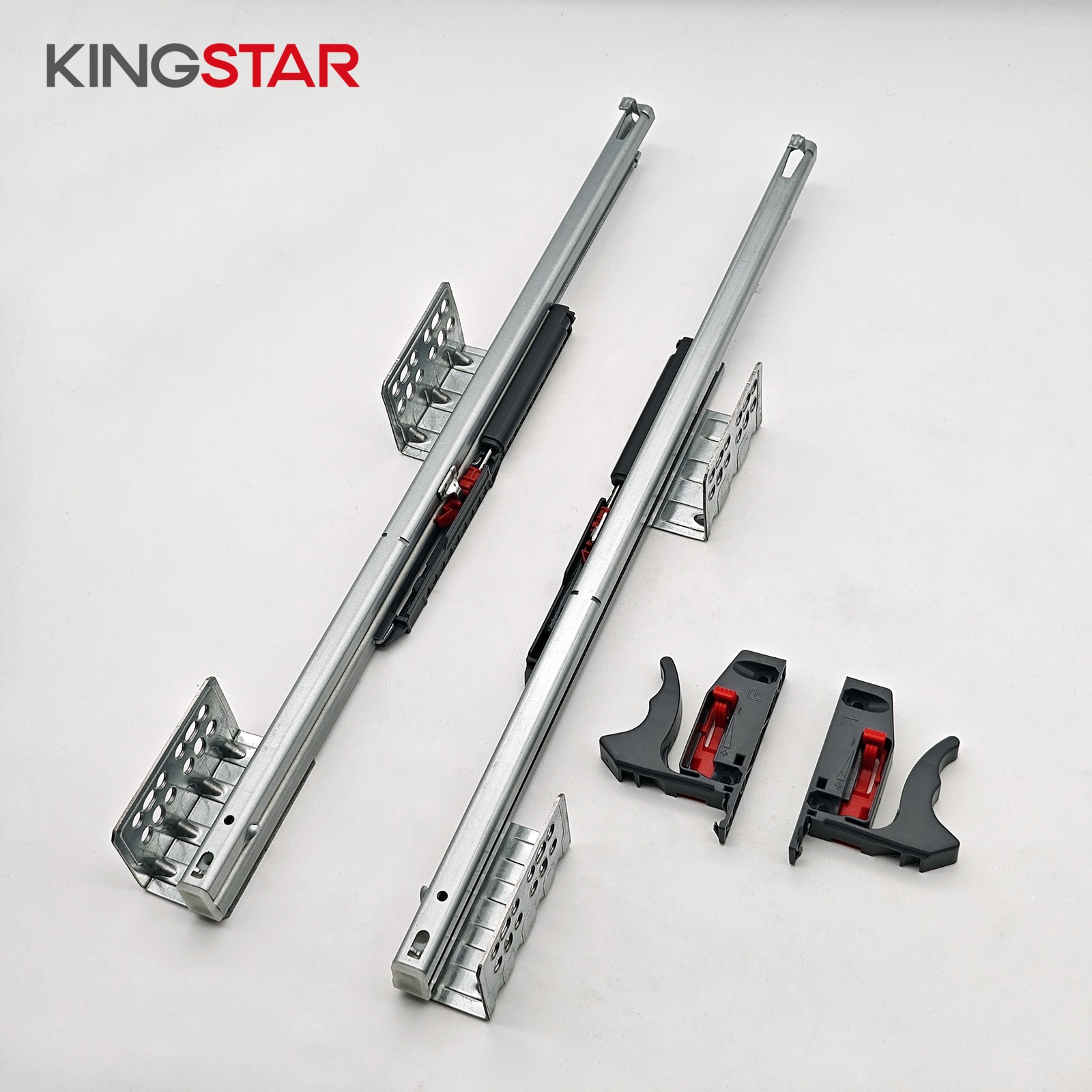 KINGSTAR G7 Series Undermounted Slide 30kg Rust Resistant Anti-derailment Soft Closing Cabinet Drawer Slide With Locking Device