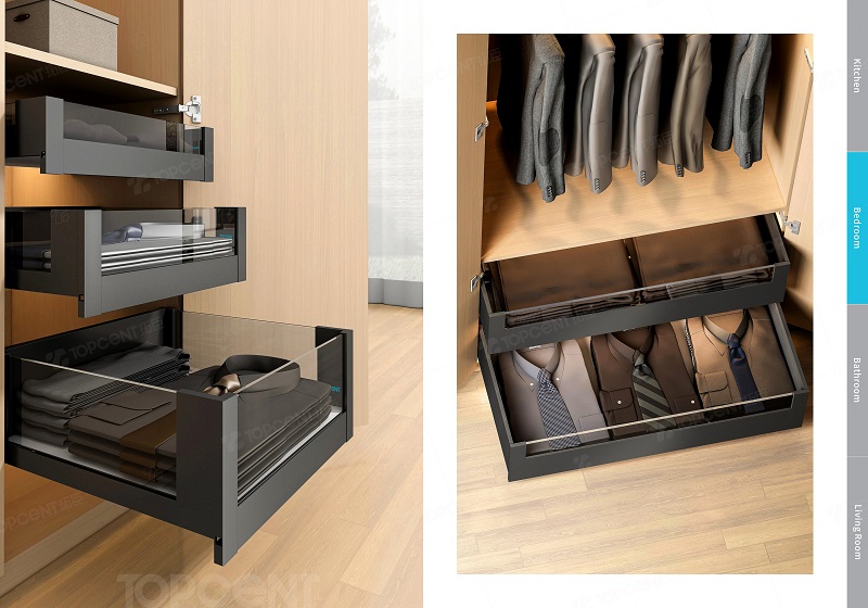 Slim drawer system integration