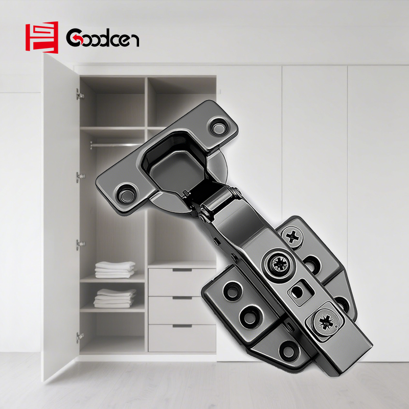 Goodcen 3D Furniture Hinge Soft Close 35mm Cup 6-Hole Plate Black Gun Bisagras Para Mueble Hydraulic Hinge for Cabinets