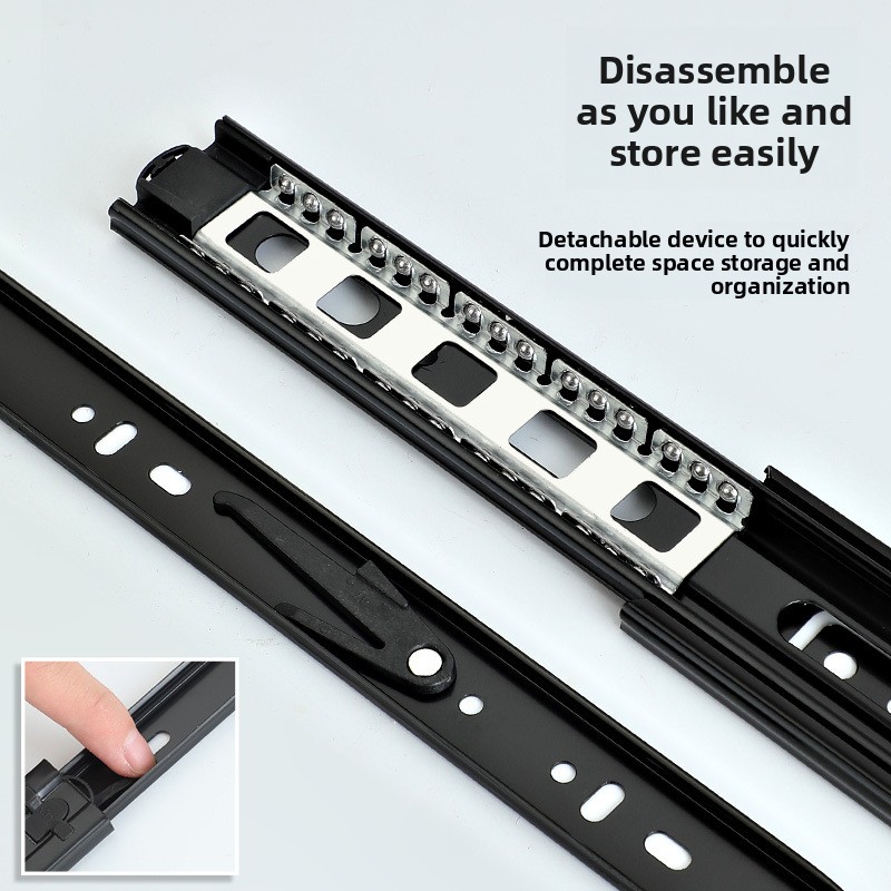 Soft Close 35mm Full Extension Drawer Slides Easy Installation for Kitchen Bathroom Warehouse Cabinets-MS Channel Sliding System
