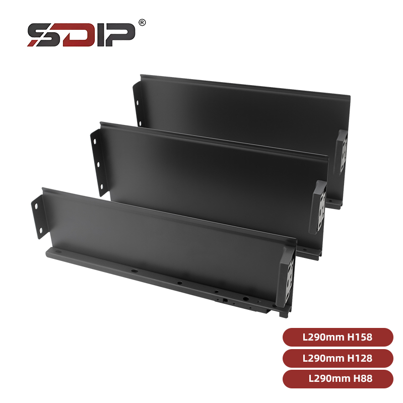 Silent Buffer Ultra-thin Cabinet Box Metal Drawer Slides Concealed Soft-closing Drawer Slide Rail Hardware Accessories