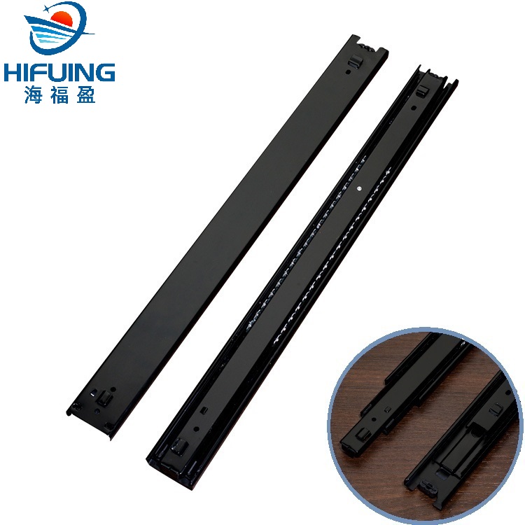 Steel Cabinet 45mm 100lbs Heavy Duty Full Extension Ball Bearing Drawer Slide With Bayonet For Office/Hotel Apartment