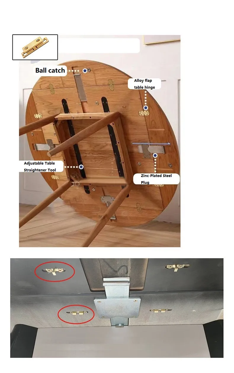 Durable Steel Connector for Robust Zinc-Plated Table Assembly