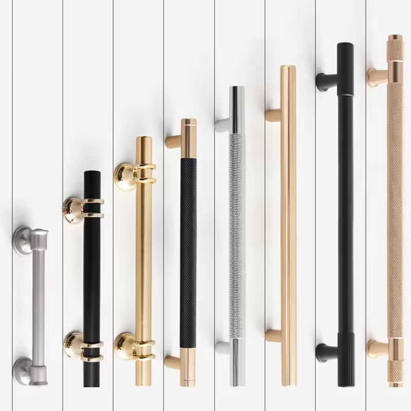 Modern China Aluminium Profile Drawer Wardrobe Matte Black Kitchen Handles Knobs Luxury Cabinet Handle for Furniture Hardware