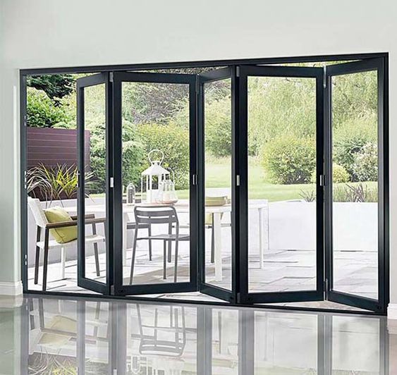 Customize High Quality Modern Windproof Finished Folding Aluminum Sliding Accordion Door Hinges