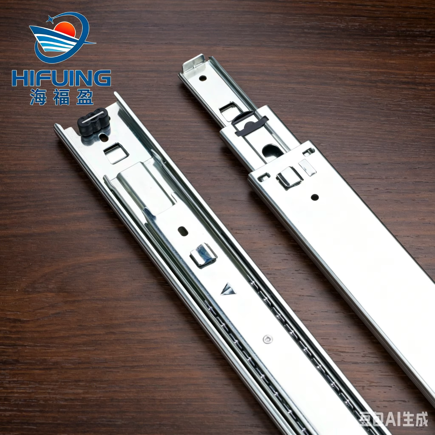 Steel Cabinet 45mm 100lbs Heavy Duty Full Extension Ball Bearing Drawer Slide with Bayonet for Office/Hotel Apartment