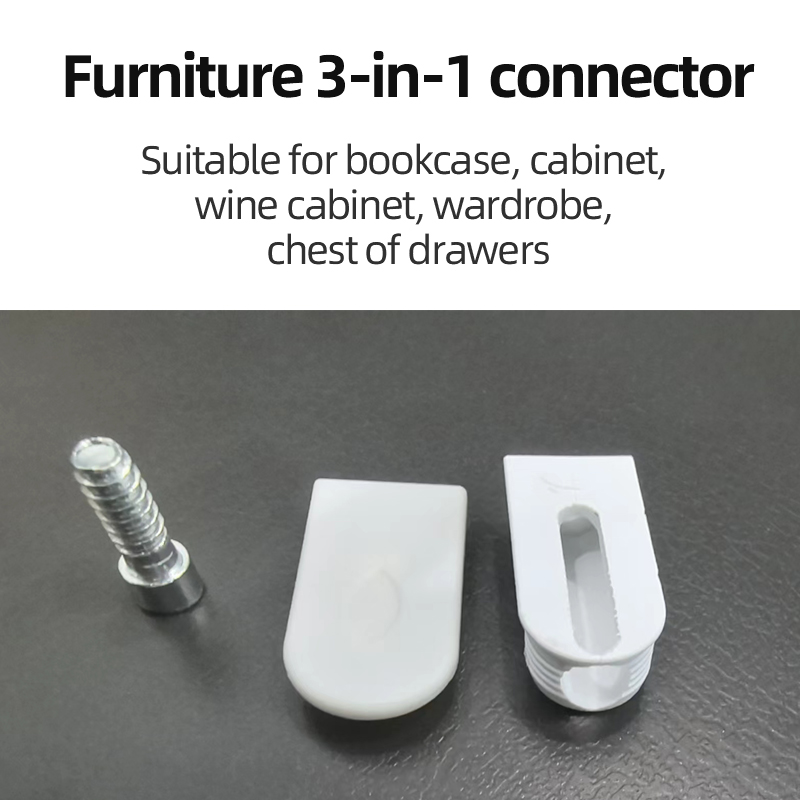 Three in One Connector Furniture Cabinet Combination Accessories Wardrobe Screw Hardware Fasteners Furniture Fastener