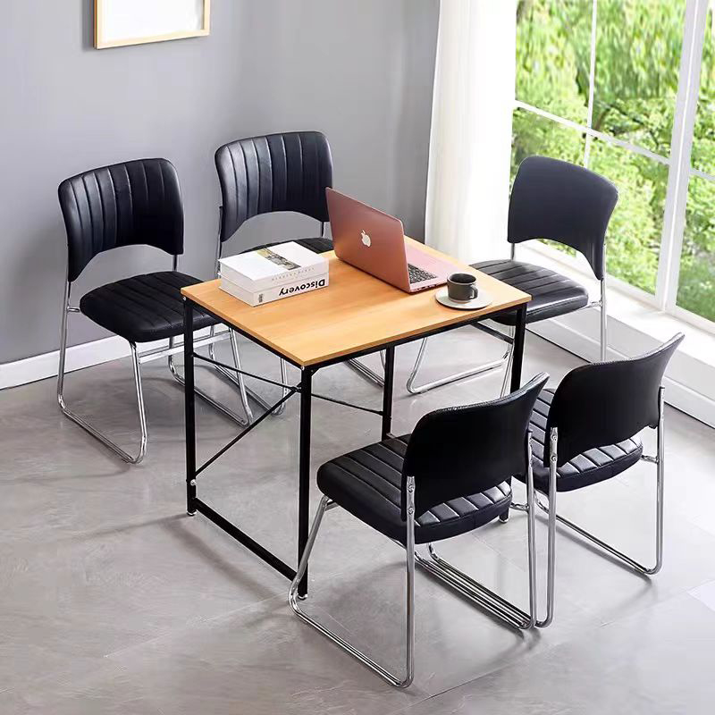 Padded Reception Seating Office Desk Chairs For Church Hotel Meeting Room Ergonomic PU Leather Stackable Conference Chair