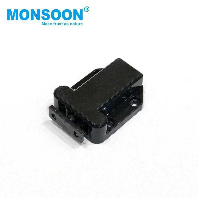 Black Plastic Furniture Hardware Accessories Fitting Cabinet Push Open Latch Lock Stopper Systems Push to Open