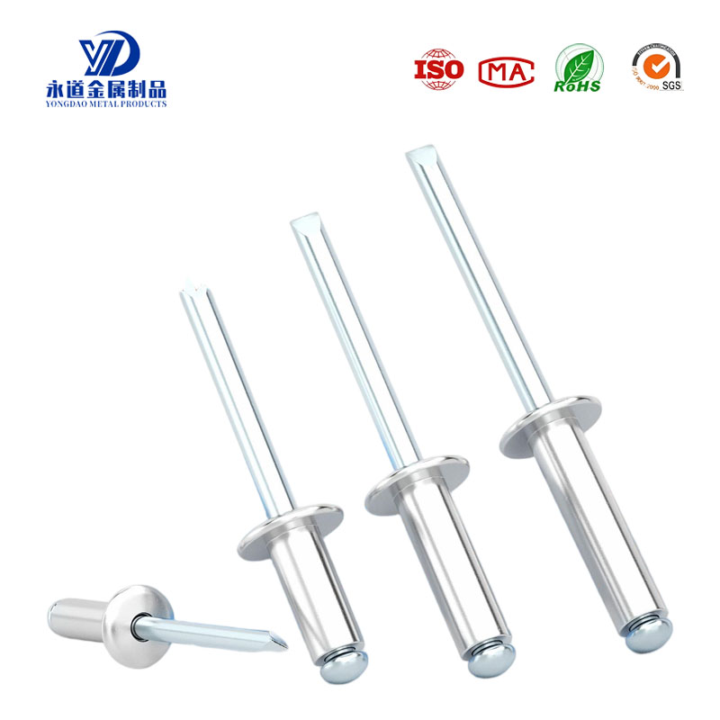 Factory Wholesale Round Head DIN7337 Open End Fastener For Furniture Building Hardware Aluminum Blind Rivets
