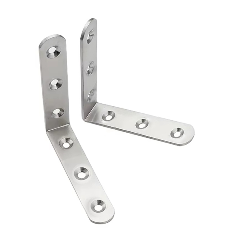 90&deg; Angle Brace L-Shaped Corner Bracket Stainless Steel Wall Fastener 6 Holes for Furniture Joint Hinge Furniture Joint Fastener
