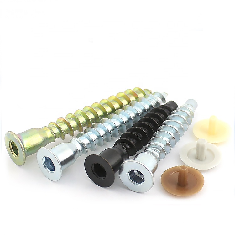 Stainless Steel Carbon Steel Wooden Furniture China Euro Screw Confirmat Wood Hex Head Zinc Furniture Screw M5 7x50